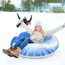 Load image into Gallery viewer, Adult Inflatable Snow Tube, Thickened Heavy-Duty Hard-Bottom Snow Sled with Handles
