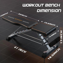 Load image into Gallery viewer, KUYOU 2 in 1 Workout Bench Roman Chair, Adjustable Weight Bench for Home Gym
