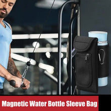 Load image into Gallery viewer, Magnetic Water Bottle Bag Portable Gym Bottle Pouch with Phone Holder
