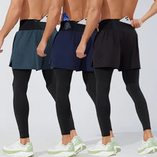 Load image into Gallery viewer, Fake Two Piece Quick Dry Sports Trousers for  Fitness Yoga Pants
