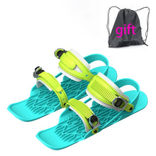 Load image into Gallery viewer, Mini Short Ski Skates Skis Boots Skiboards Adjuatable Adults Short Shoe Snowblades
