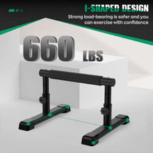 Load image into Gallery viewer, Adjustable Parallettes Bars 7.5 and 10.6 High Push Up Bars for Handstands
