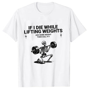 Gym Workout T-shirts for Men Clothing Funny Weightlifting Tshirts