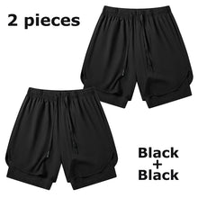 Load image into Gallery viewer, Men's 2 in 1 Running Workout Short with Phone Pocket Towel Loop
