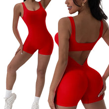 Load image into Gallery viewer, 1PCS Backless Yoga Suit U Neck Sleeveless Sports Jumpsuit
