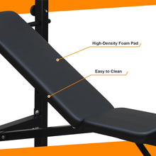 Load image into Gallery viewer, Olympic Weight Bench Bench Press Set with Squat Rack
