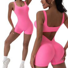 Load image into Gallery viewer, 1PCS Backless Yoga Suit U Neck Sleeveless Sports Jumpsuit
