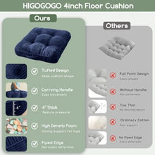 Load image into Gallery viewer, 4" Washable Floor Pillow Cushion for Adults Meditation Cushion
