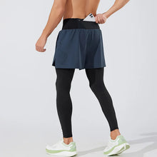 Load image into Gallery viewer, Fake Two Piece Quick Dry Sports Trousers for  Fitness Yoga Pants

