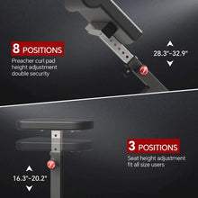 Load image into Gallery viewer, 2-IN-1 Preacher Curl Bench Hyperextension Roman Chair
