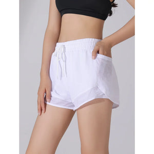 Summer sports shorts, women's loose casual anti-walking, light speed drying, high-waisted running,