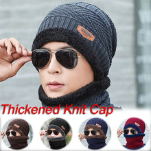 Load image into Gallery viewer, Winter Fleece Scarf Hats Thicken Plush Warm Beanies Wool Knit Caps Men Women Outdoor Cycling Ski
