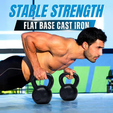 Load image into Gallery viewer, 5-80 lbs Cast Iron Kettlebell

