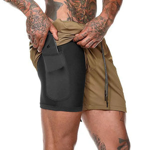 Camouflage running shorts for men