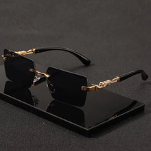 Load image into Gallery viewer, Fashion Rimless Sunglasses UV400 Rectangle Women Men Shades Hiking
