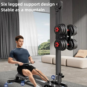 Multifunctional dumbbell rowing machine