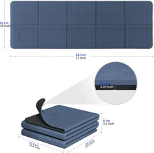 Load image into Gallery viewer, Foldable Travel Yoga Mat 6mm Thick with Carrying Bag
