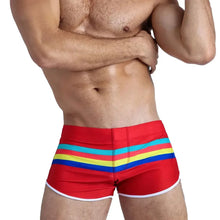 Load image into Gallery viewer, Mens Swimsuit Swim Trunks Strip Swimwear
