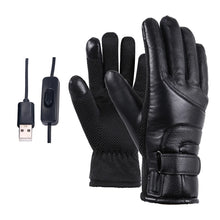 Load image into Gallery viewer, Electric Heating Gloves Men Women USB plug-in Electric Heated Gloves Winter Skiing
