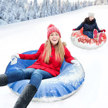 Load image into Gallery viewer, Adult Inflatable Snow Tube, Thickened Heavy-Duty Hard-Bottom Snow Sled with Handles

