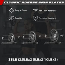 Load image into Gallery viewer, RitFit Barbell Weight Set - 4/6FT Olympic Barbell with Weight Plates
