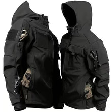 Load image into Gallery viewer, Men&#39;s Winter Autumn SoftShell Fleece Waterproof Jackets Cargo Hood Coats Fishing Hiking
