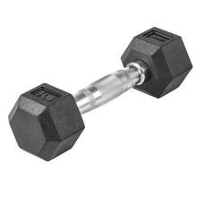 Load image into Gallery viewer, Hex Rubber Dumbbell 5lb Durable Weight Training Fitness Equipment
