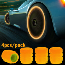 Load image into Gallery viewer, 4pcs Luminous Valve Caps Fluorescent Night Glowing
