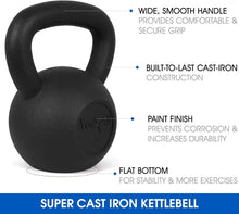 Load image into Gallery viewer, 5-80 lbs Cast Iron Kettlebell
