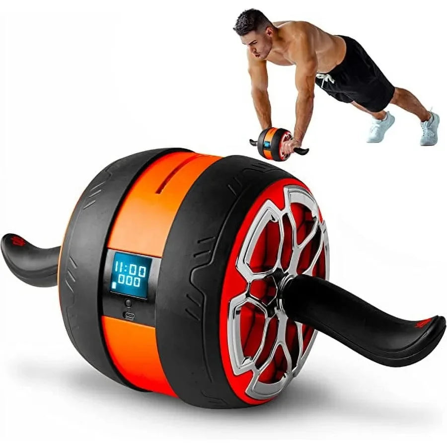Digital Ab Roller Wheel with Pilates Mat for Comprehensive Abdominal and Core