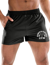 Load image into Gallery viewer, Elegant men&#39;s shorts with weightlifting font print
