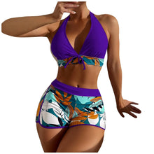 Load image into Gallery viewer, Shorts Bikinis Set  High Waist Swimsuit Women Swimwear
