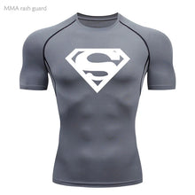 Load image into Gallery viewer, Sports Compression Shirt Men's T-Shirt Short Sleeve Quick Dry Summer Fitness Top Bodybuilder T-shirt Running
