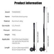 Load image into Gallery viewer, ThinkRider Portable High-pressure 300psi Bike Air Pump with Gauge
