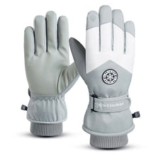 Load image into Gallery viewer, Winter Unisex Snowboard Ski Gloves PU Leather Non-slip Touch Screen Waterproof Motorcycle Cycling Fleece Warm Snow Gloves
