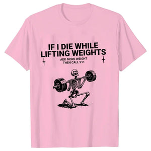 Gym Workout T-shirts for Men Clothing Funny Weightlifting Tshirts