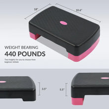 Load image into Gallery viewer, Adjustable Workout Aerobic Stepper Step Platform

