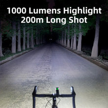 Load image into Gallery viewer, OFFBONDAGE Bicycle Light 1000Lumen Bike Headlight Power Bank Flashlight Handlebar
