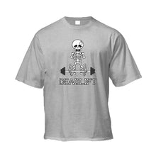 Load image into Gallery viewer, Human Skeleton Deadlift Barbell Gym Clothing Men Fitness Oversized Loose T-Shirt
