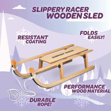 Load image into Gallery viewer, Kids Wooden Foldable Snow Sled Freight Free
