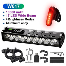 Load image into Gallery viewer, Bicycle Light Front 8/17LED 25500Lumen Bike Light 10000mAh
