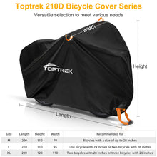 Load image into Gallery viewer, Toptrek Bike Cover 210D High Quality Bicycle Protector Multipurpose Rain Snow Dust Waterproof
