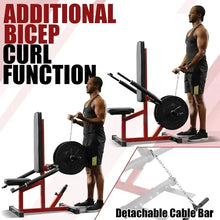 Load image into Gallery viewer, Seated Dip Machine Plate Loaded- Tricep Dip Press Machine with Cable Bar for Biceps Chest Training
