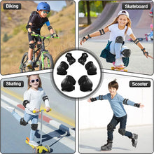 Load image into Gallery viewer, Kids Protective Gear Knee Pads and Elbow Pads 3 in 1 with Wrist Guard for Rollerblading Skateboard
