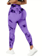 Load image into Gallery viewer, Women's Seamless Tie-dye Yoga Pants
