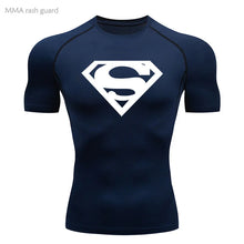 Load image into Gallery viewer, Sports Compression Shirt Men's T-Shirt Short Sleeve Quick Dry Summer Fitness Top Bodybuilder T-shirt Running
