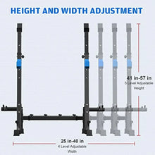 Load image into Gallery viewer, Adjustable Weight Bench with Squat Rack for Home Gym
