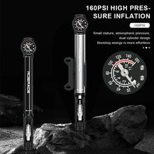 Load image into Gallery viewer, RIDERACE Bicycle Pump With Gauge High-pressure Portable Hand Tire Air Inflator
