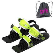 Load image into Gallery viewer, Mini Short Ski Skates Skis Boots Skiboards Adjuatable Adults Short Shoe Snowblades
