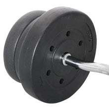 Load image into Gallery viewer, Renwick 55lb Barbell Dumbbell Weightlifting Set Black
